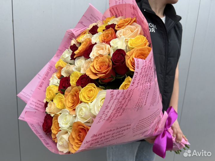 Букет свежих голландских роз 31 шт