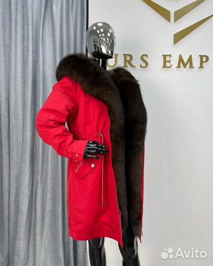 Парка с натуральным мехом