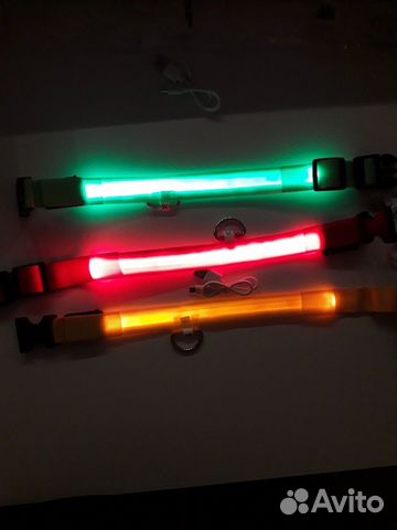 Светящийся ошейник для собак. Новый