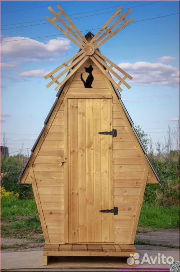Дачный туалет деревянный ACC335
