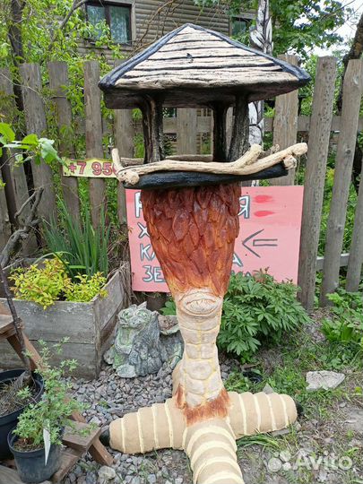 Кормушка из арт бетона