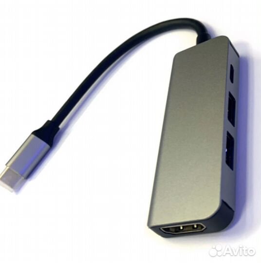 Адаптер Type-C на hdmi-USB 3.1 Type-C-2x USB 3.0