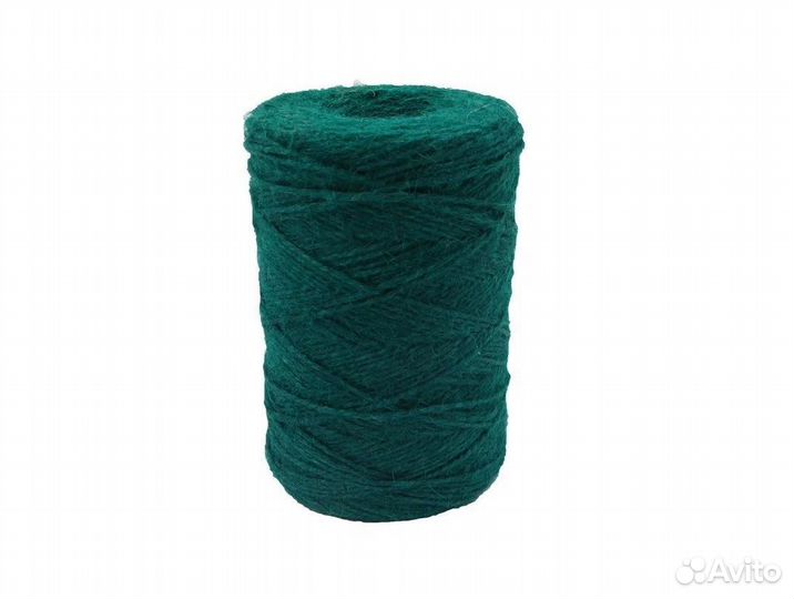 Пряжа джутовая 16,0 lbs/2ply в боб. по 0,5кг зелен
