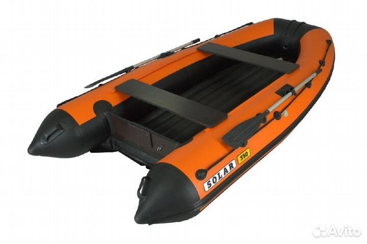Лодка надувная моторная solar-350 К Максима оранж