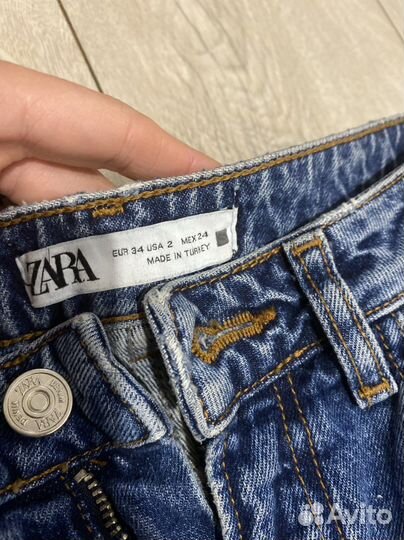 Джинсы с разрезами Zara 34