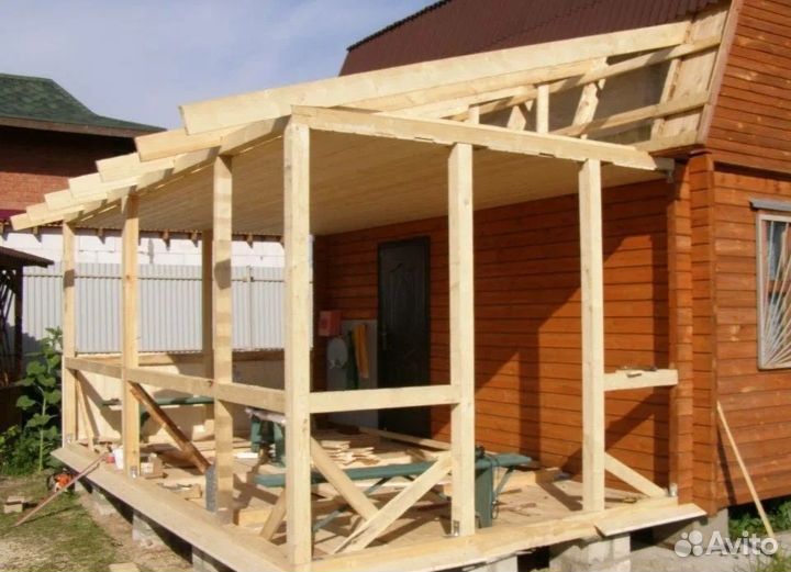 Строительство терраса веранда беседка
