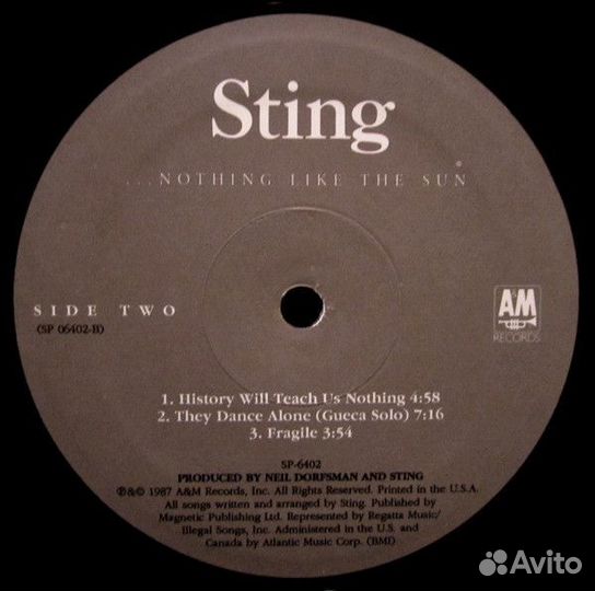 Винил Sting:. Nothing Like The Sun (2 LP)