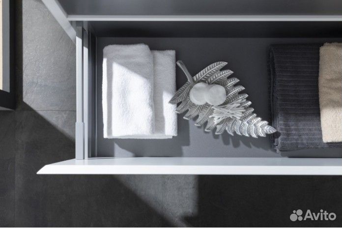 Мебель для ванной Allen Brau Infinity 100 см сплошной фасад белый