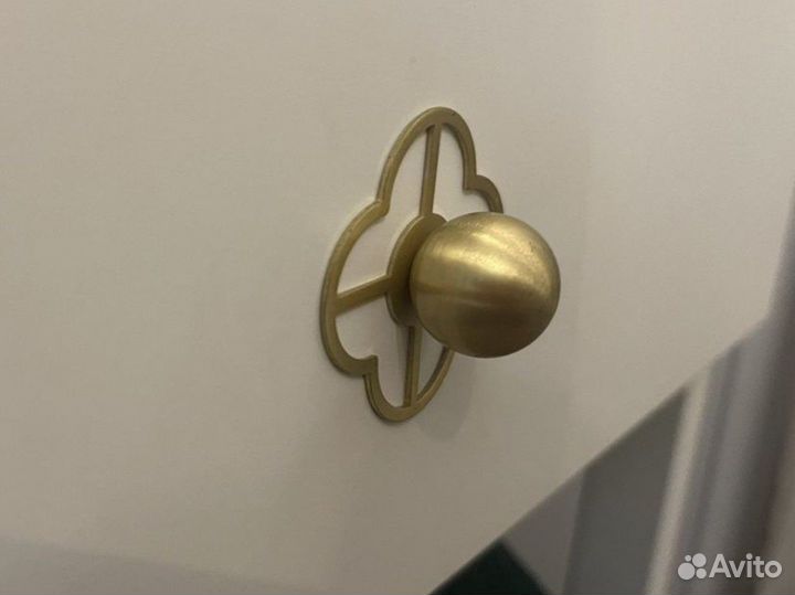 Мебельные ручки кнопки матовое золото латунь
