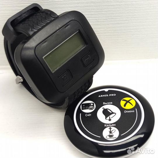 Кнопка вызова официанта, персонала с часами Эконом