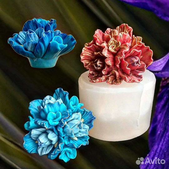 Силиконовая форма для шоколадных цветов