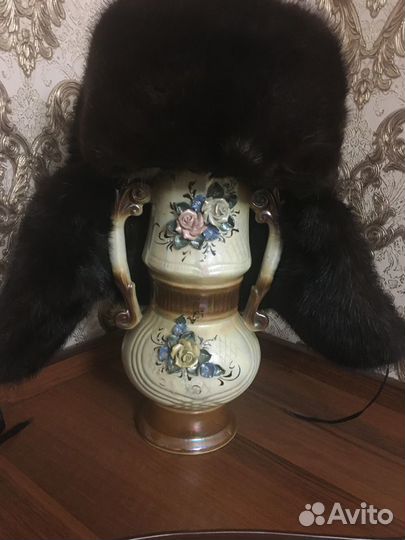 Норковая шапка-ушанка