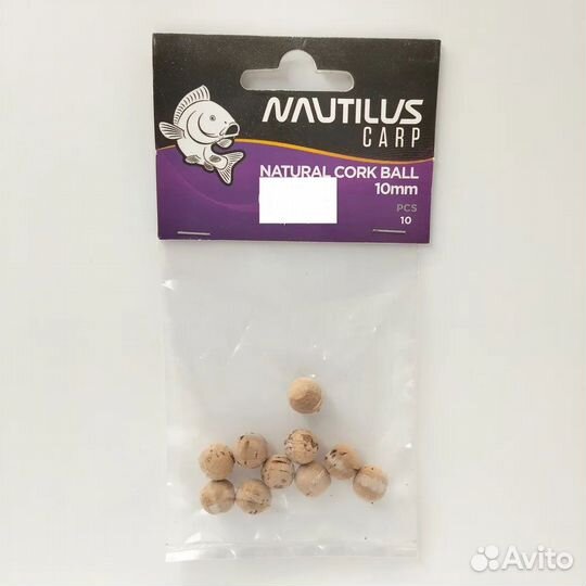 Подсадки для бойлов Nautilus Natural CorkBall 10мм