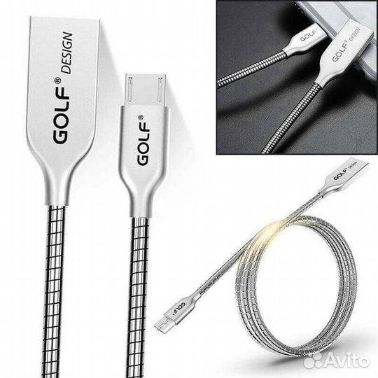 Новый Micro USB кабель Golf металлический