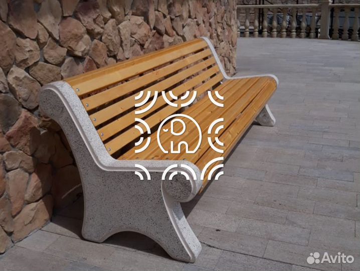Лавочки из бетона Классик производства слон декор