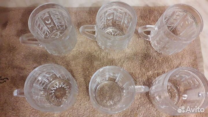 Цена за все Хрустальные кружки 6 шт цена за все