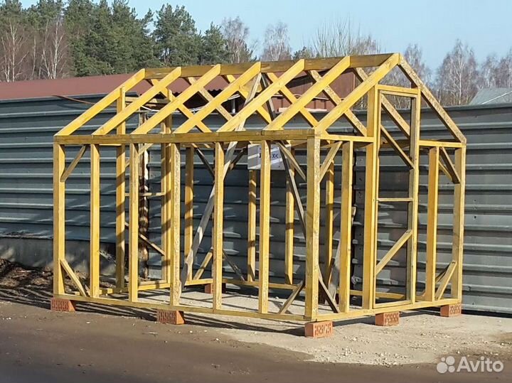 Теплица из бруска