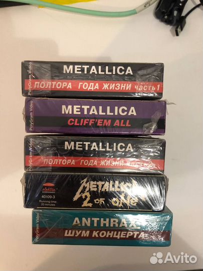 Видеокассеты Metallica и Anthrax