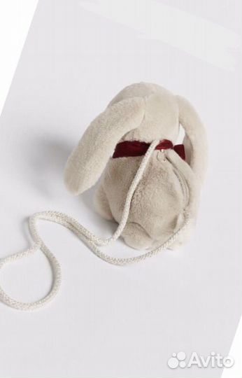 Zara kids сумка для девочки кролик плюшевый ушки