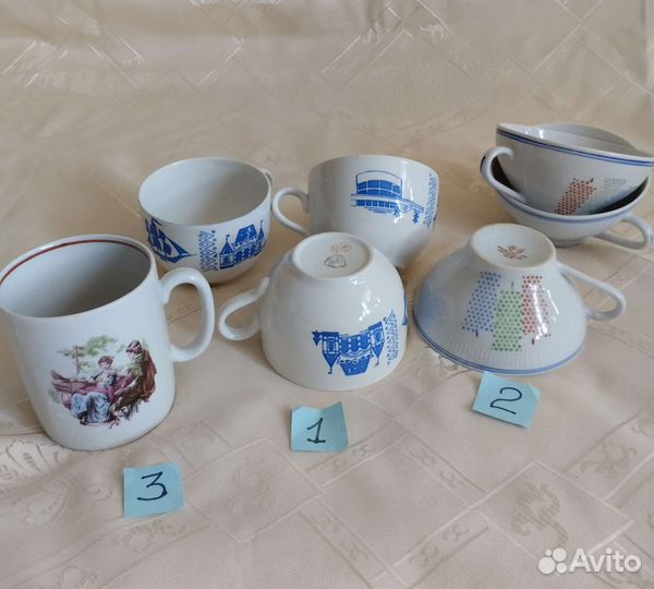 Чашки ссср,сахарница детская гдр