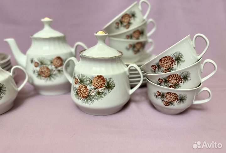 Чайный сервиз СССР шишки