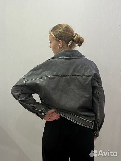 Кожаная куртка косуха женская 44-46