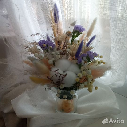 Мини букет из сухоцветов