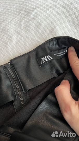 Юбка из экокожи zara размер xs