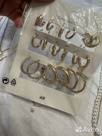 Сережки h&m
