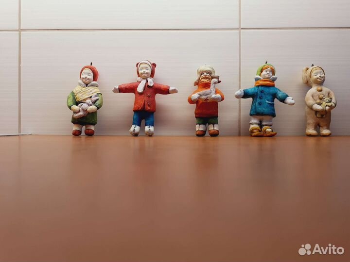 Ватные елочные игрушки ручной работы