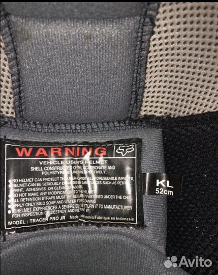 Мотоциклетный шлем Fox женский, подростковый почти