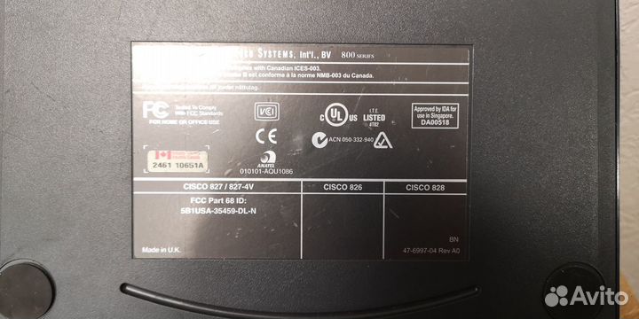 Маршрутизатор 800 Серии cisco Cisco827-4V