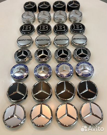 Колпачки на литые диски mercedes 60мм,75 мм