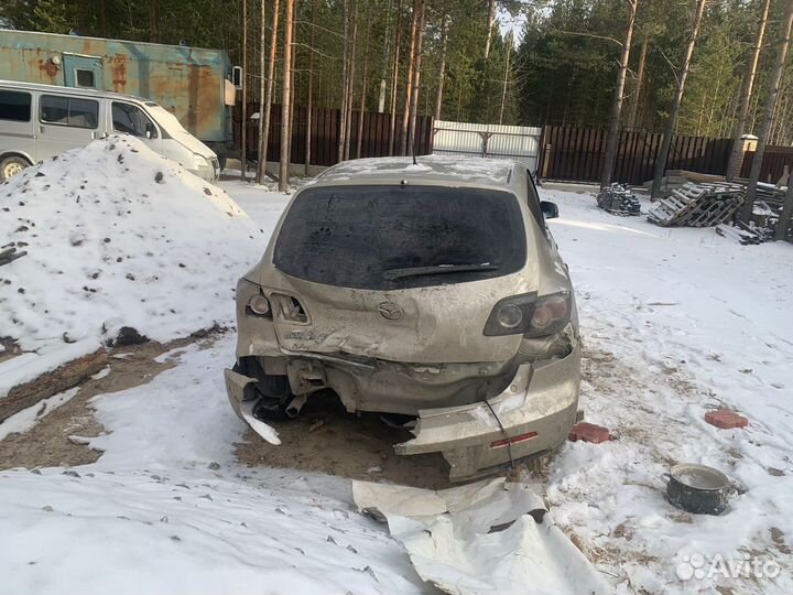 Mazda 3 1.6 МТ, 2008, битый, 100 000 км
