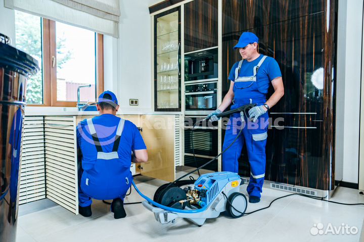 Прочистка труб канализации. Чистка засора 24/7