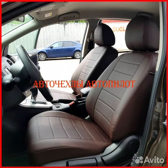 Чехлы Автопилот Nissan Sentra из экокожи шоколад