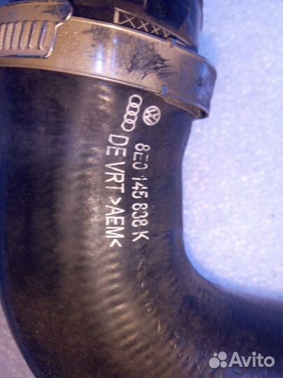 Патрубок интеркулера audi A4 (B7) 2005 1.8 20V BFB