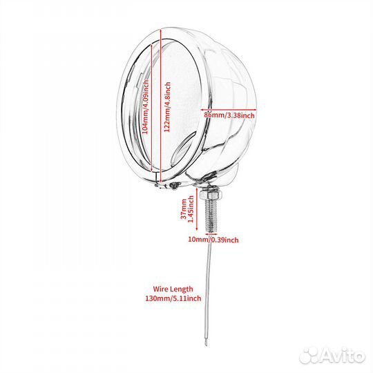 Корпуса противотуманных фар Harley-Davidson 4,5'