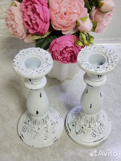 Подсвечник (под старину) новый высота 19,5 см