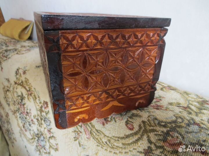 Деревянная резная шкатулка СССР