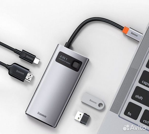 HUB USB-концентратор Baseus 4-in-1 Новый