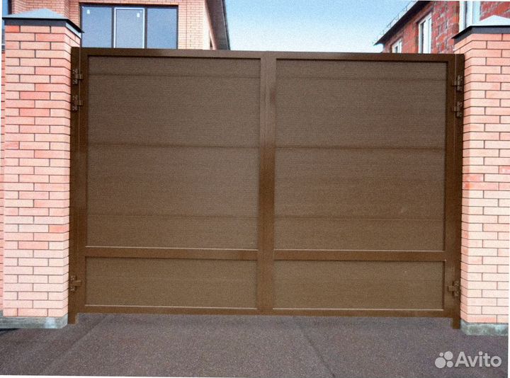 Распашные алюминиевые ворота