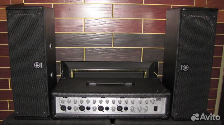 Колонки Yamaha 400W USA 2шт Активный микшер Leem
