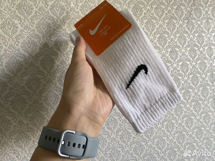 Хлопковые носки Nike белые