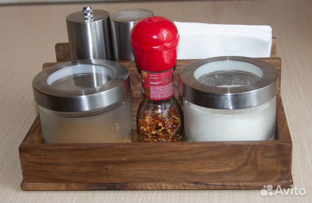 Салфетница подставка для специй из дерева