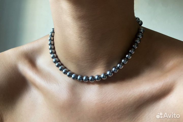 Чокер металл бусы металлические