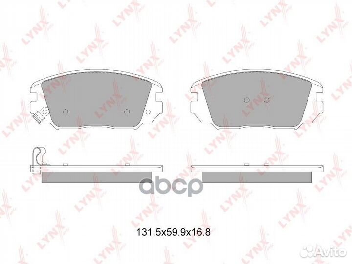 Колодки тормозные дисковые перед bd3629 LYN