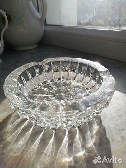 Пепельница хрусталь Чехия, вазочка