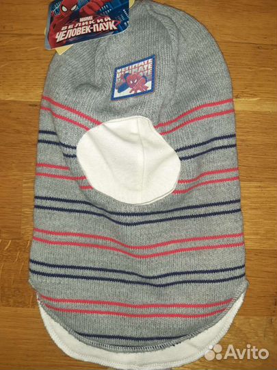 Шапка шлем на 1 и 2 года на рсень