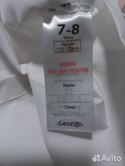 Белая рубашка для мальчика 128